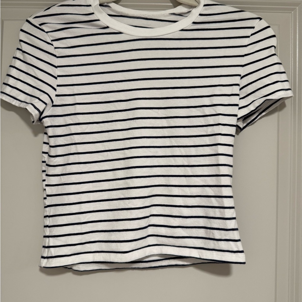 Abercrombie & Fitch Navy Striped Tee